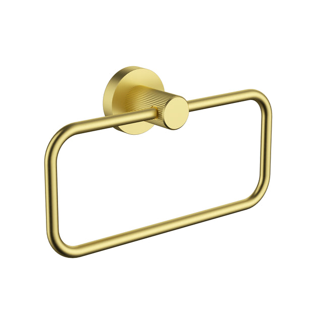 Ikon Linie Towel Ring in Brushed Gold
