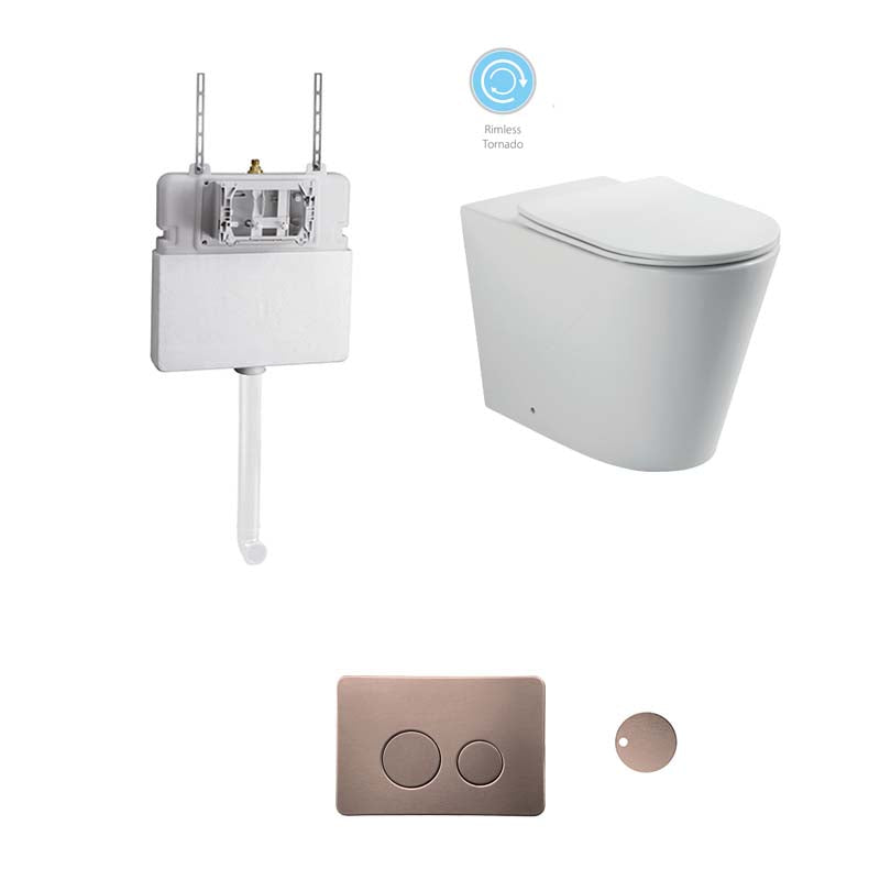 Zenmo Bella Toilet Suite in Champagne Copper