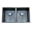 Zenmo Nixon Double Bowl Undermount Sink in Gun Metal