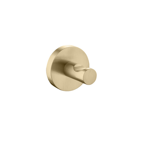 Zenmo Jess Single Robe Hook in Brushed Brass