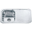 Zenmo Dante Single Bowl Sink with Tap Hole and Drainer in Stainless Steel