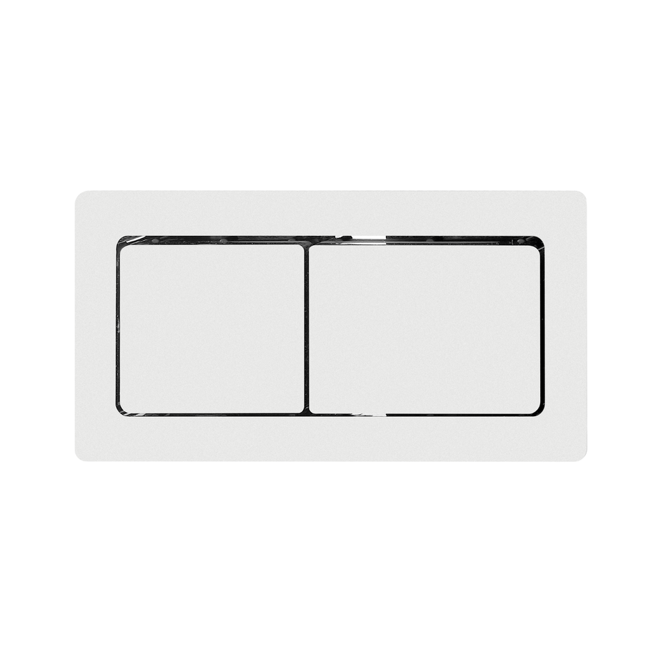 Zenmo Rectangular Toilet Flush Button in Gloss White