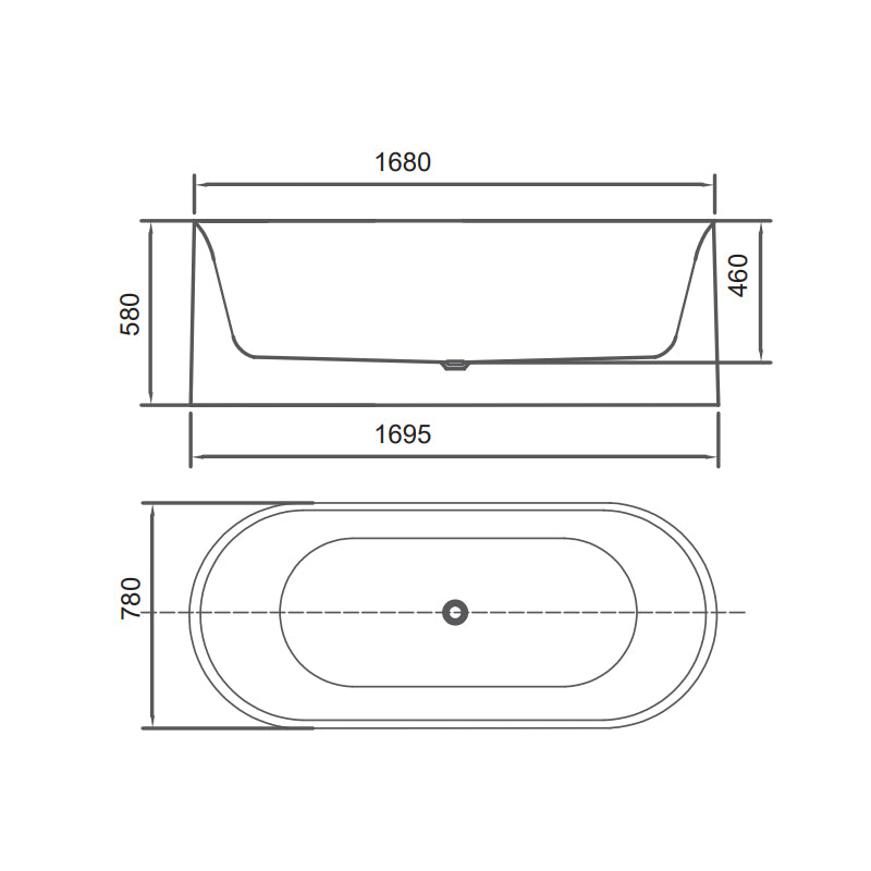 Zenmo Piaza Round Freestanding Bath in Matte White