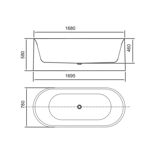 Zenmo Piaza Round Freestanding Bath in Matte White