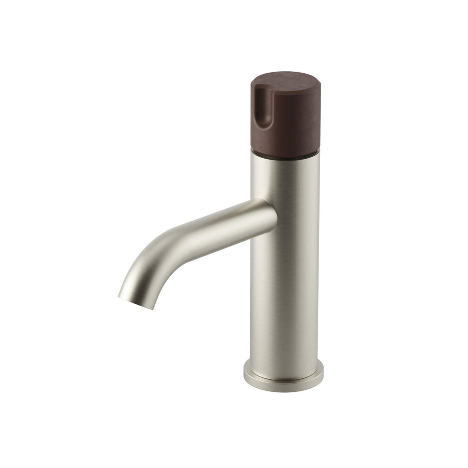 Meir X Nood Co. Alchemy Series Progressive Basin Mixer - Brushed Nickel x Slate