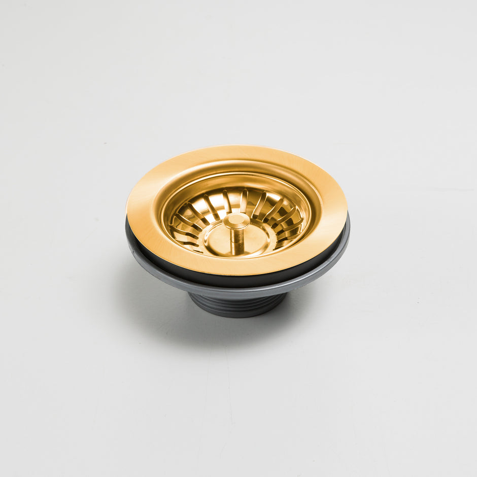 Oliveri Basket Waste in Brushed Gold