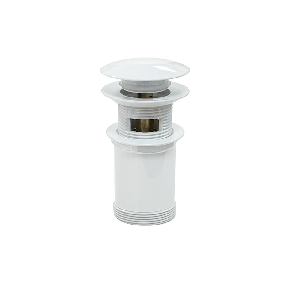 Universal Pop Up Plug and Waste in White