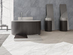 Agathos Grey Grip Porcelain Tiles in a room setting