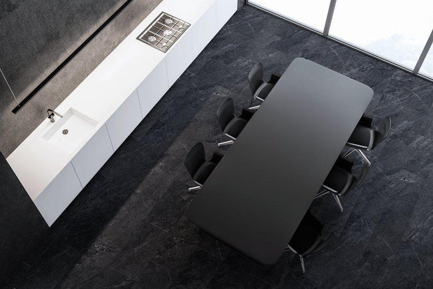 Agathos Anthracite Porcelain Tiles in a room setting