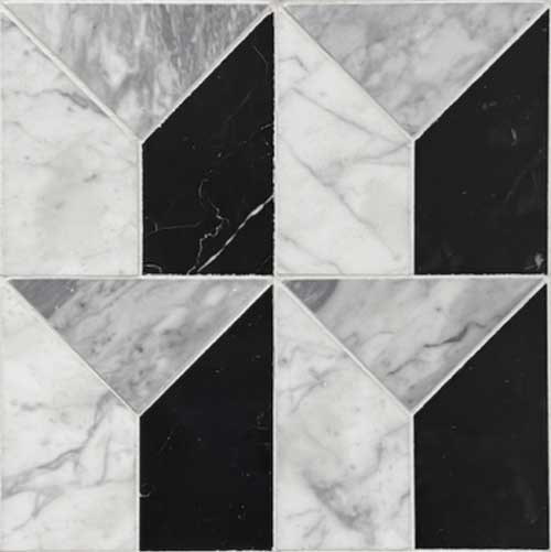 ART DECO BARDIGLIO + CARRARA HONED