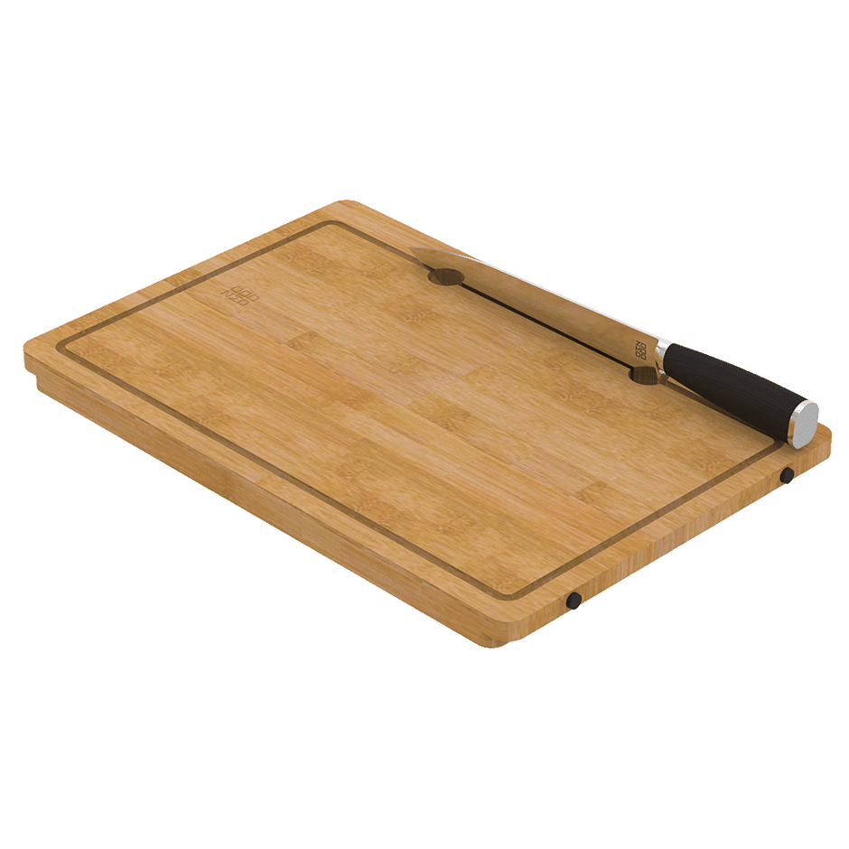 Boutique Bamboo Cutting Board and Chef's Knife Set