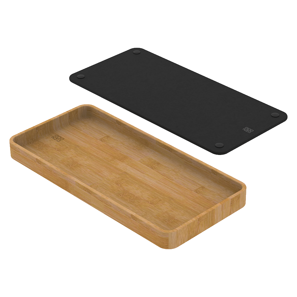 Boutique Fibre Rock Small Chopping Board and Bamboo Tray Set