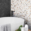 Agglo Murano Terrazzo Look Porcelain Tiles in a room setting