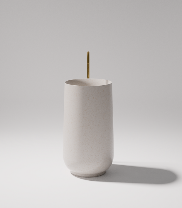 Pietra Bianca Arlo Freestanding Pedestal Basin