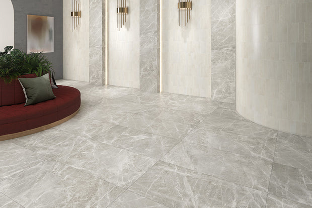 Ashora Honed Natural Stone Tiles in a room setting