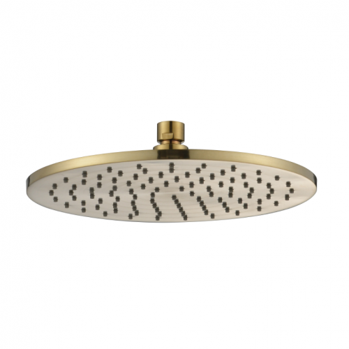 Brass Round Shower Head 250mm - brushed-bronze