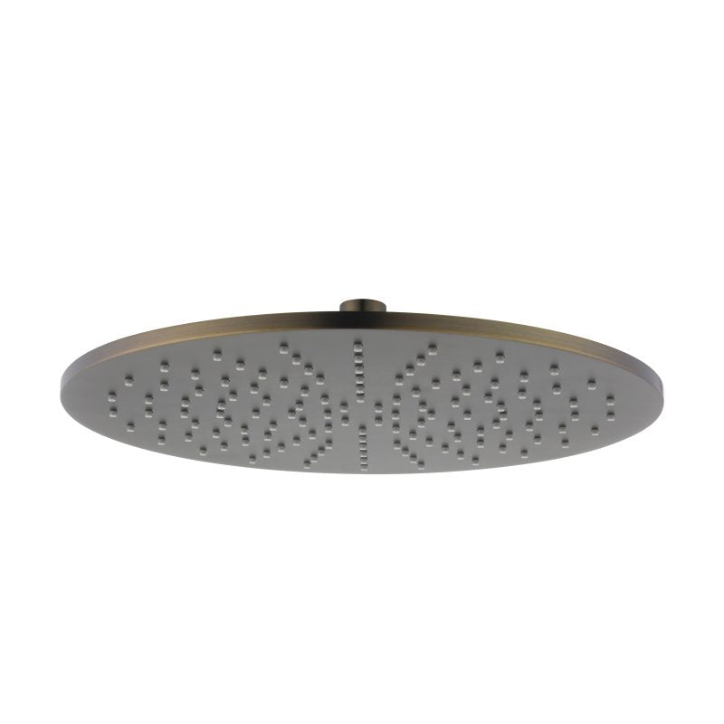 Brass Round Shower Head 300mm - antique-brass