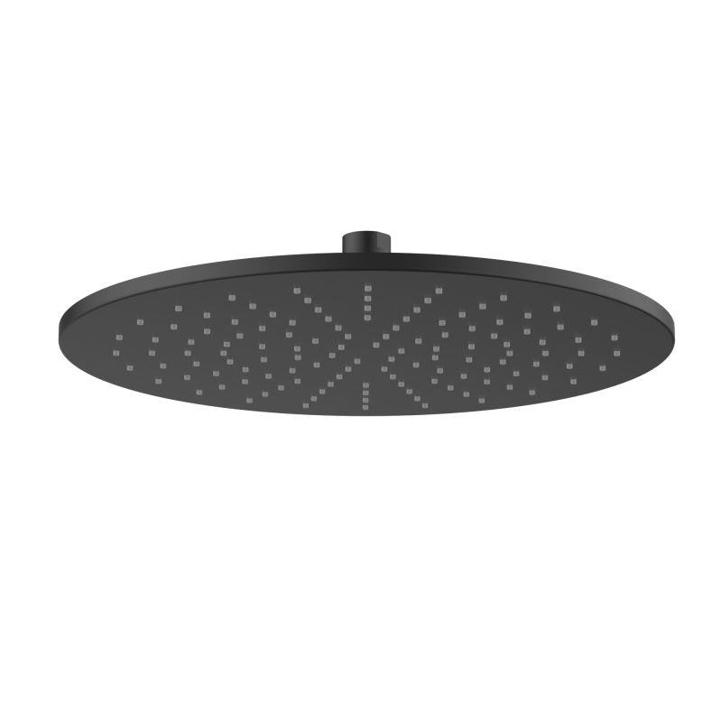 Brass Round Shower Head 300mm - matte-black