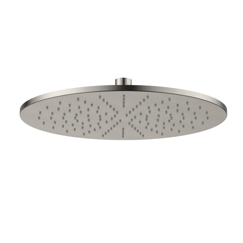 Brass Round Shower Head 300mm - brushed-nickel