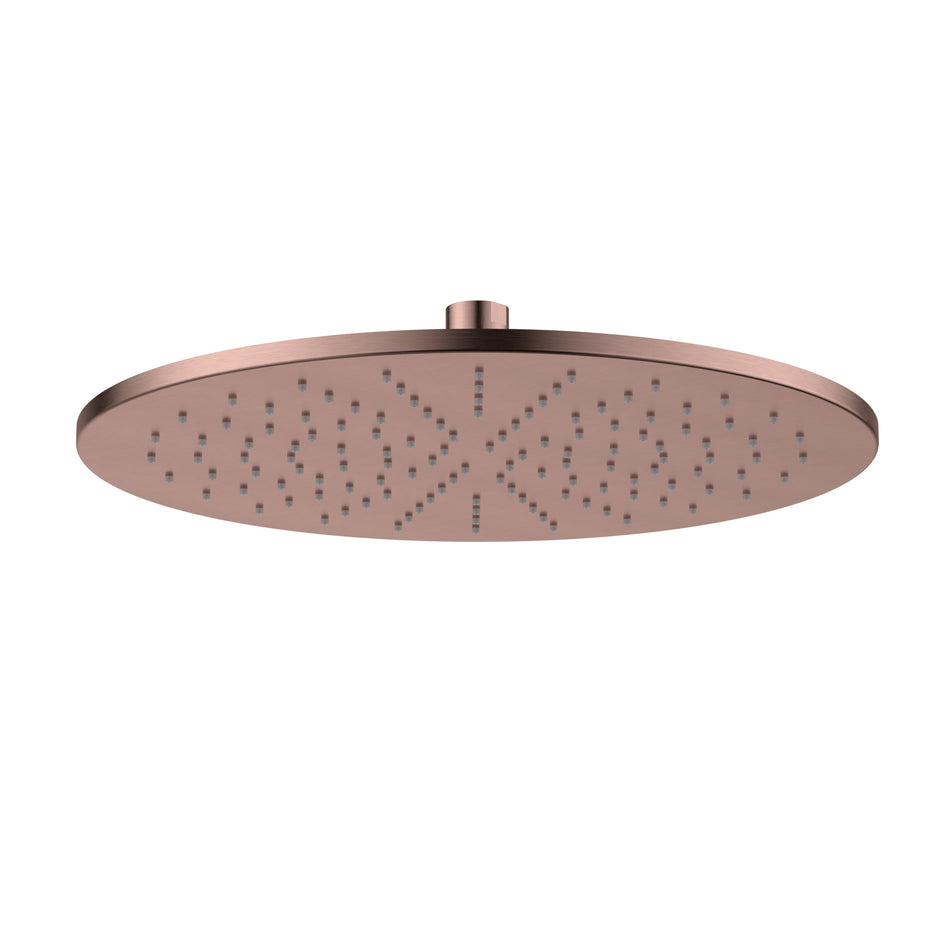 Brass Round Shower Head 300mm Champagne
