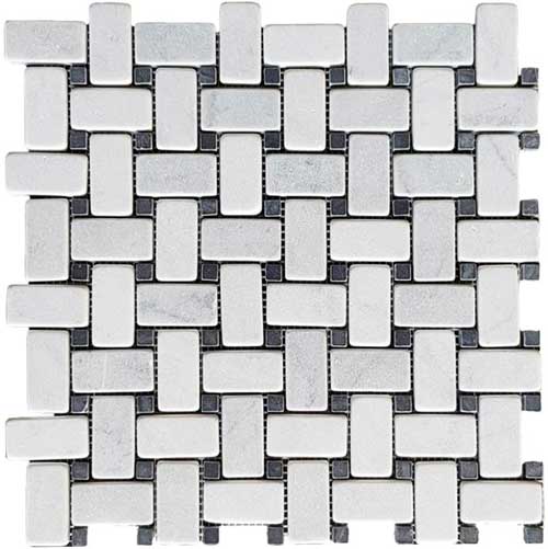 CARRARA TUMBLED + NERO DOT