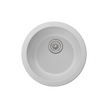 Sierra Composite Round Kitchen Sink in Matt White