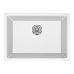Sierra Composite Single Bowl Kitchen Sink in Matt White