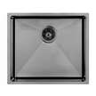 Atlas Handmade Single Bowl Kitchen Sink in Gunmetal Black 550 x 450 x 250mm