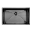 Atlas Handmade Single Bowl Kitchen Sink in Gunmetal Black 700 x 400 x 190mm BKS-HA7040-BLK