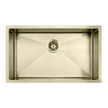 Atlas Handmade Single Bowl Kitchen Sink in Brushed Gold 700 x 400 x 190mm