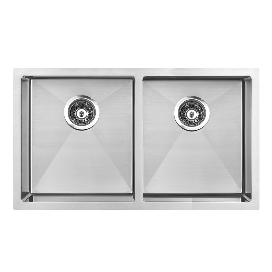 Atlas Handmade Double Bowl Kitchen Sink 760 x 450 x 250mm