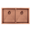 Atlas Handmade Double Bowl Kitchen Sink in Copper