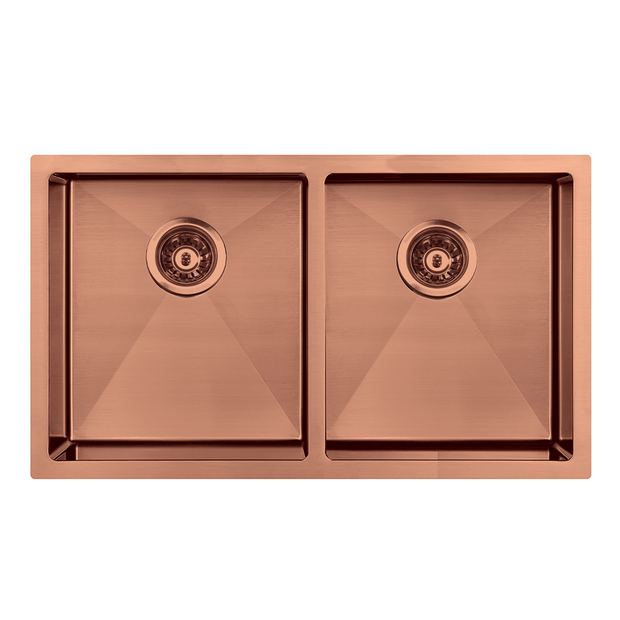 Atlas Handmade Double Bowl Kitchen Sink in Copper