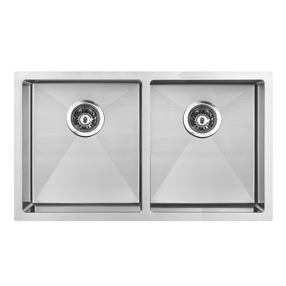 Atlas Handmade Double Bowl Kitchen Sink 870 x 450 x 250mm