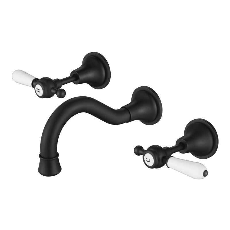 Bordeaux Wall Spa & Sink Set - matte-black