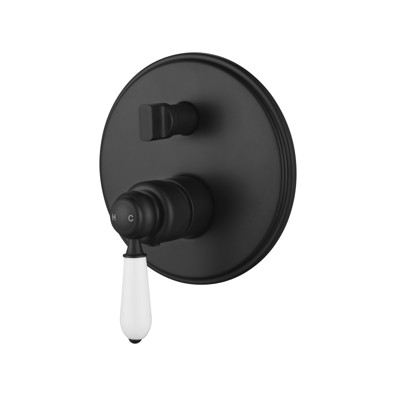 Bordeaux Shower Diverter Mixer - matte-black