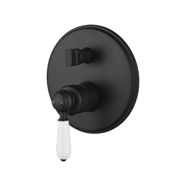 Bordeaux Shower Diverter Mixer - matte-black