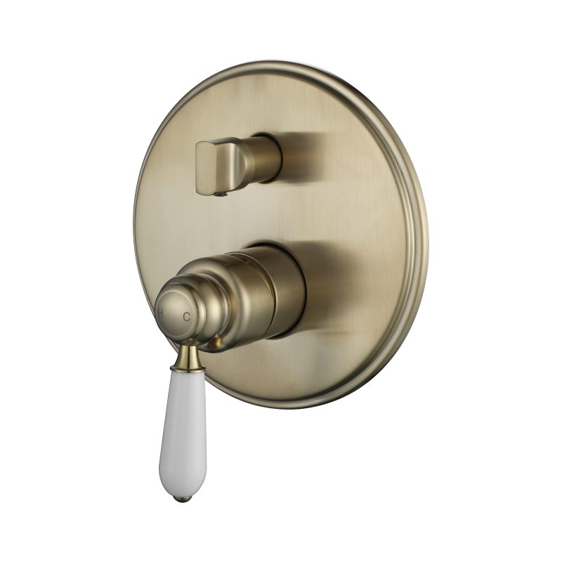 Bordeaux Shower Diverter Mixer - brushed-bronze