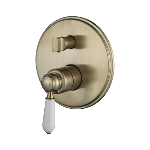 Modern National Bordeaux Shower Diverter Mixer