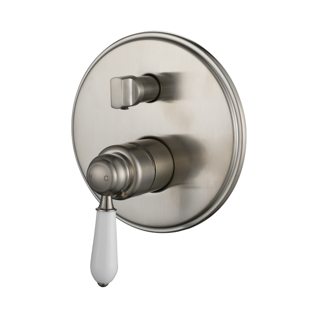 Bordeaux Shower Diverter Mixer - brushed-nickel