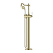 Bordeaux Freestanding Bath Mixer with Hand Shower - brushed-bronze