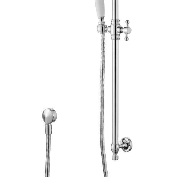 Bordeaux Shower On Rail - chrome