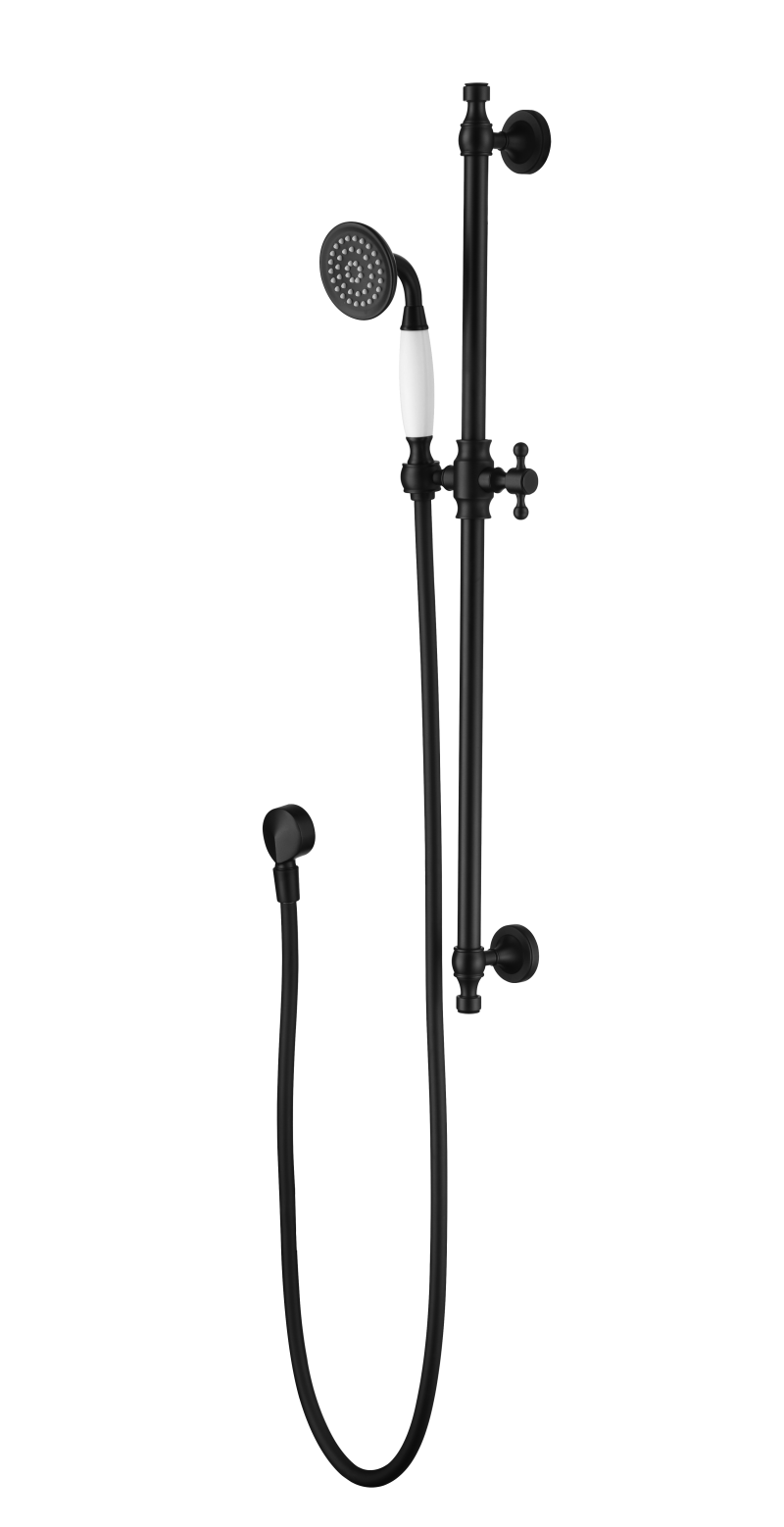 Bordeaux Shower On Rail - matte-black
