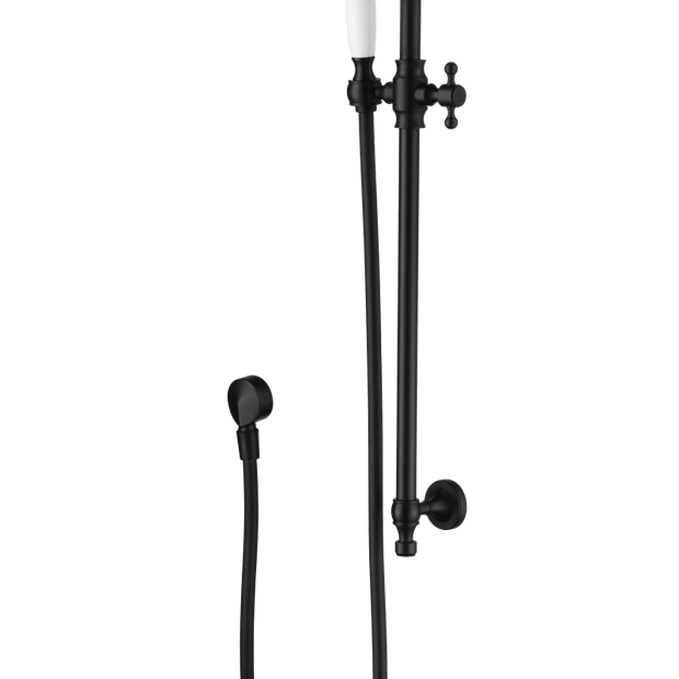 Bordeaux Shower On Rail - matte-black