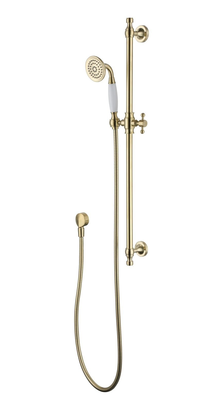 Bordeaux Shower On Rail - brushed-bronze