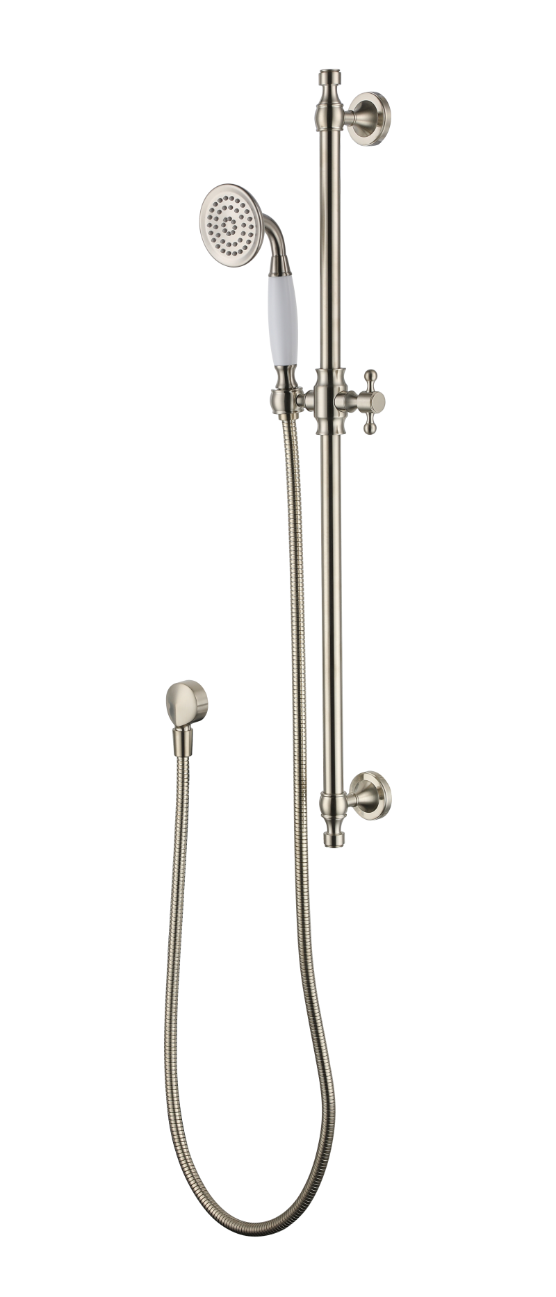 Bordeaux Shower On Rail - brushed-nickel