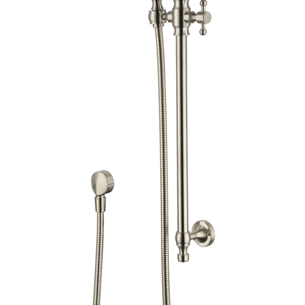 Bordeaux Shower On Rail - brushed-nickel