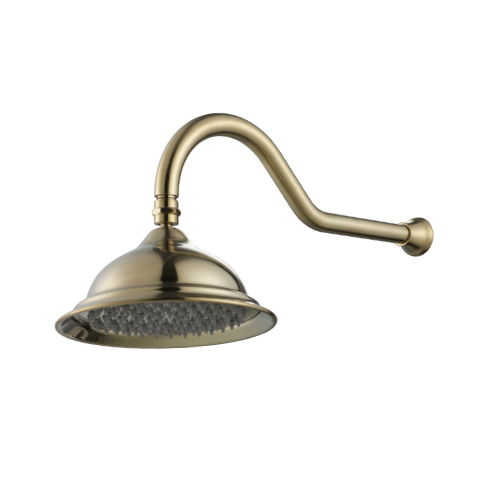 Bordeaux Shower Arm With Shower Head - brushed-bronze