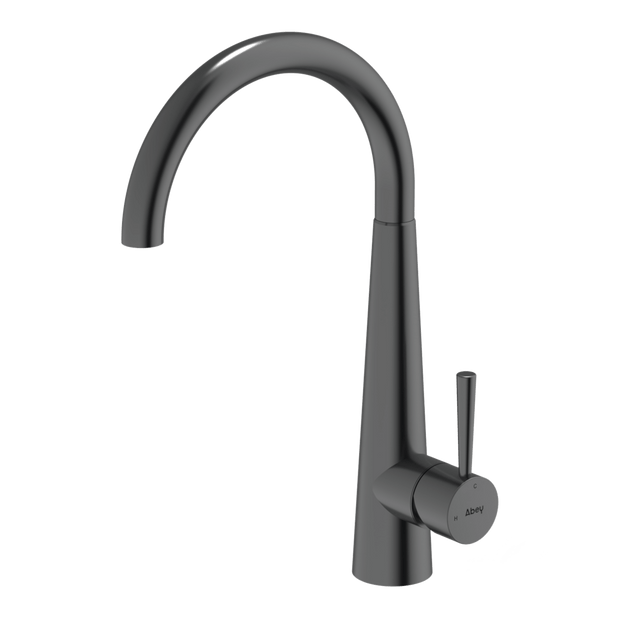 304 Gooseneck Bar Sink Mixer in Black Pearl