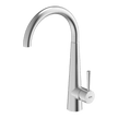 304 Gooseneck Bar Sink Mixer in Brushed Steel